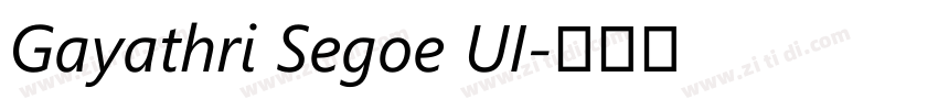Gayathri Segoe UI字体转换
